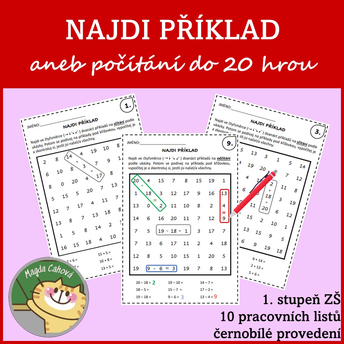 Hledej příklad - sčítání a odčítání do 20 - Matematika | UčiteléUčitelům.cz