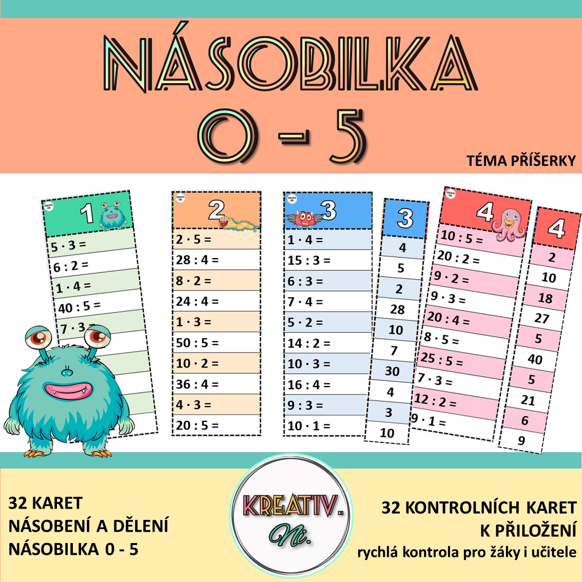 NÁSOBILKA 0 - 5 - Matematika | UčiteléUčitelům.cz