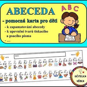 ABECEDA - pomocná výuková karta pro děti