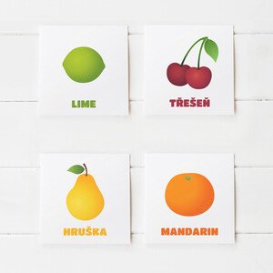 Výukové kartičky - učíme se ovoce
