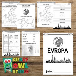 EVROPA - Pracovní sešit / listy 