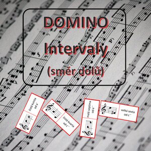 Domino - hudební intervaly (směrem dolů)