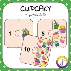Puzzle pro holky i kluky (dinosauři/cupcaky)