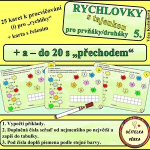RYCHLOVKY 5. - + a - do 20 s přechodem přes základ 10 - s tajenkou