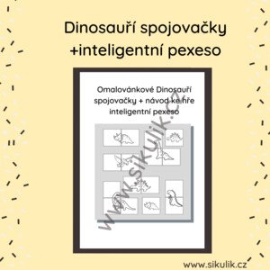 Omalovánkové Dinosauří Spojovačky+ Inteligentní Pexeso
