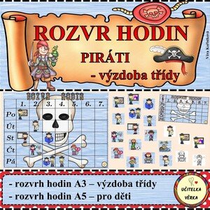 ROZVRH HODIN - PIRÁTI - výzdoba třídy