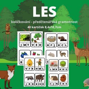 Les - kolíčkování - předčtenářská gramotnost