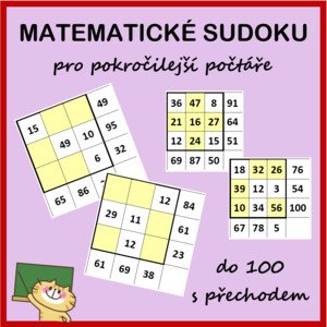Matematické sudoku do 100 pro pokročilejší počtáře