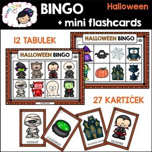 BINGO + mini FLASHCARDS - Halloween