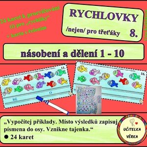 RYCHLOVKY 8. - násobení a dělení 1 - 10