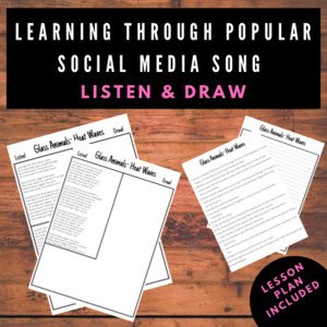 Listen and draw | Populární píseň | Plán hodiny a pracovní listy
