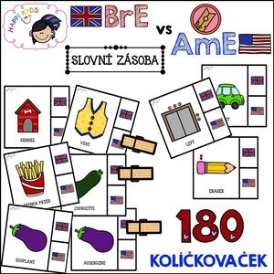 BrE vs AmE - slovní zásoba - 180 kolíčkovaček