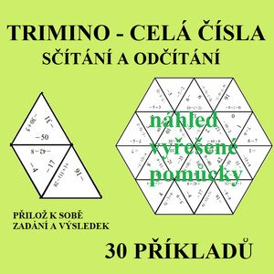 Trimino - celá čísla (sčítání, odčítání)