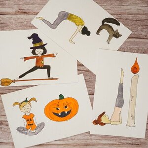 Jógové kartičky Halloween 