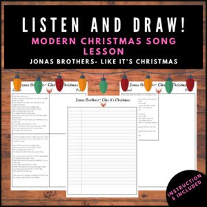Modern Christmas song | Listen and Draw | Fun Christmas activity