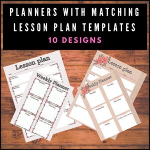 Printable weekly planners with matching lesson plans templates 10 designs