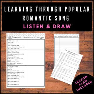 Listen and draw | Valentýnská populární píseň | Plán hodiny a pracovní listy