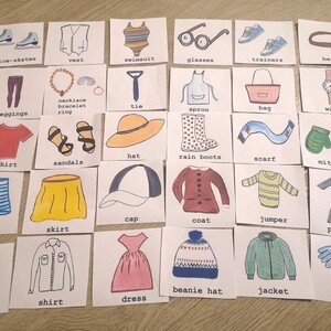 Flashcards/Pexeso CLOTHES, SHOES AND ACCESSORIES