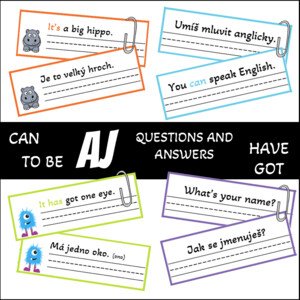 AJ - to be, can, have got, otázky (opis, přiřazování, rozhovor)