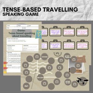 Tense-based travelling speaking game