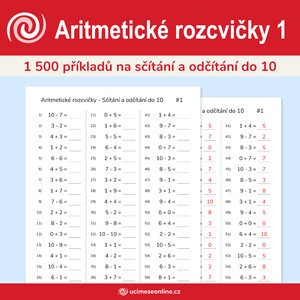 Aritmetické rozcvičky 1 - 25 pracovních listů na sčítání a odčítání do 10