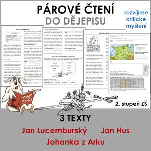 Párové čtení - 3 texty do dějepisu/ češtiny