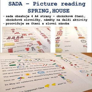 SADA - Picture reading - Obrázkové čtení - SPRING, HOUSE