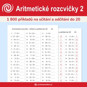 Aritmetické rozcvičky 2 - 30 pracovních listů na sčítání a odčítání do 20