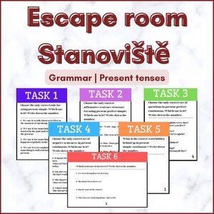 Escape room | Stanoviště | Gramatika přítomné časy
