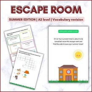 Escape room | SUMMER VOCABULARY | 1.stupeň ZŠ