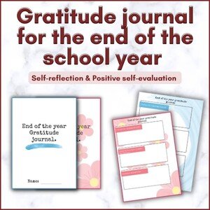 End of the year gratitude journal | Aktivita na konec školního roku