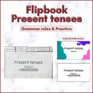Flipbook | Present tenses | Pravidla a procvičování