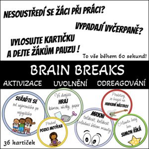 Brain breaks - odpočinkové kartičky
