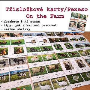 Třísložkové karty/pexeso - On the farm