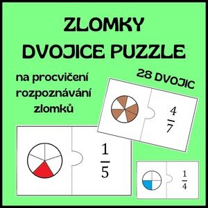 ROZPOZNÁVÁNÍ ZLOMKŮ - dvojice puzzle