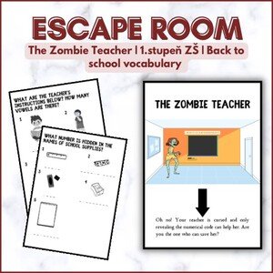 Escape room | Back to school vocabulary | 1.stupeň ZŠ