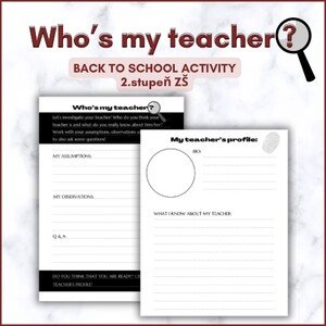 Who’s my teacher? | Back to school | 2.stupeň ZŠ