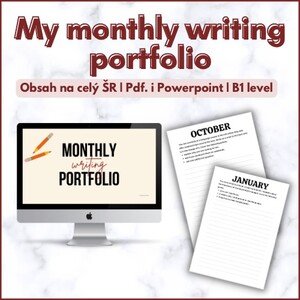 Monthly writing portfolio | Obsah na celý školní rok | SŠ