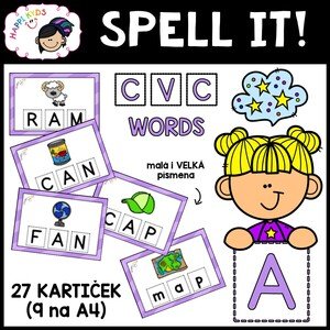 SPELL IT! CVC words - A (kartičky)