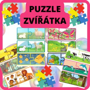 ZVÍŘÁTKA - Maminky a mláďátka puzzle