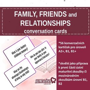 Family, friends and relationships conversation cards