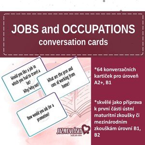 Jobs and occupations conversation cards
