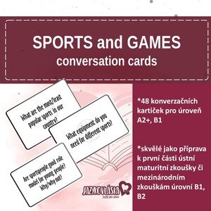 Sports and games conversation cards