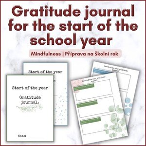 Start of the year Gratitude journal | Aktivita na začátek školního roku