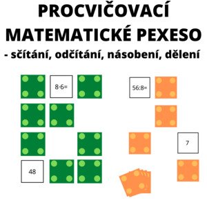 Pexeso - základní matematické operace 