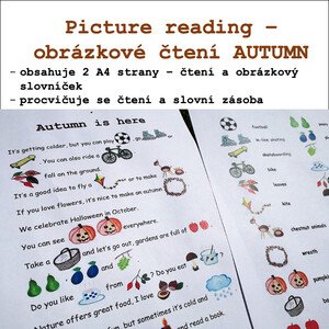 Picture reading Autumn - obrázkové čtení