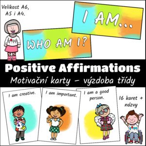 Positive Affirmations - motivační karty v aj