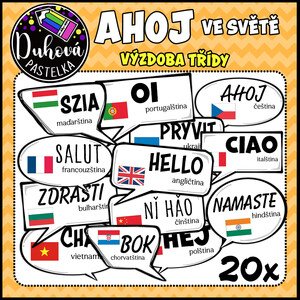 AHOJ ve 20 světových jazycích - výzdoba školy