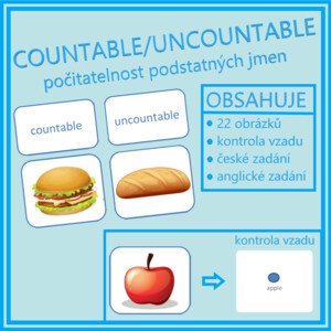 Countable/uncountable - počitatelnost podstatných jmen - třídění