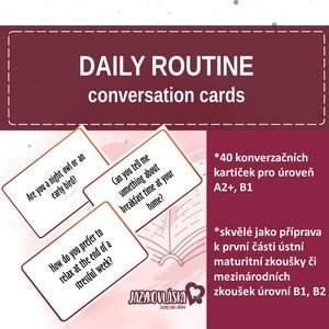 Daily routine conversation cards